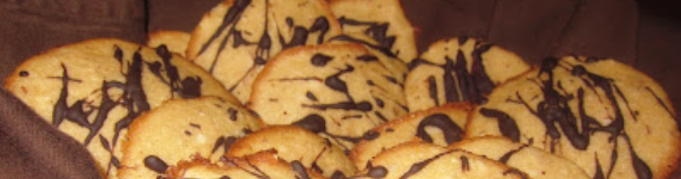 Almond Crisps Drizzled With Chocolate